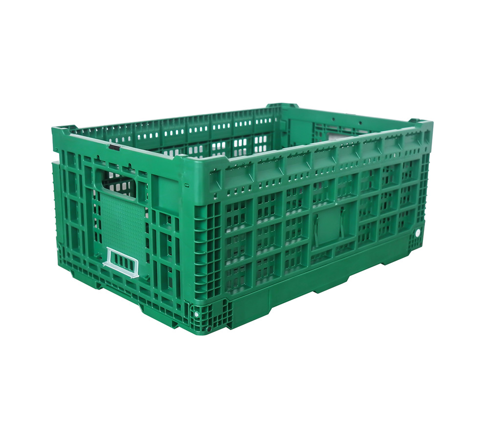 600x400x260 mm fruit use reusable PP material vented type plastic collapsible  crate vegetable crate