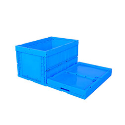 ZJXS6040345W-8 foldable storage box without lid plastic material collapsible crate