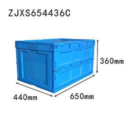 650*440*360 MM blue color foldable bin collapsible storage box with lid
