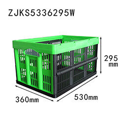 green color 530x360x295 vented type plastic storage baskets
