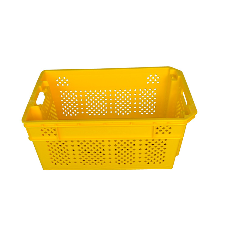 580x380x240 mm PP material nestable and stacking plastic moving tote crate vented type storage bin plastic container